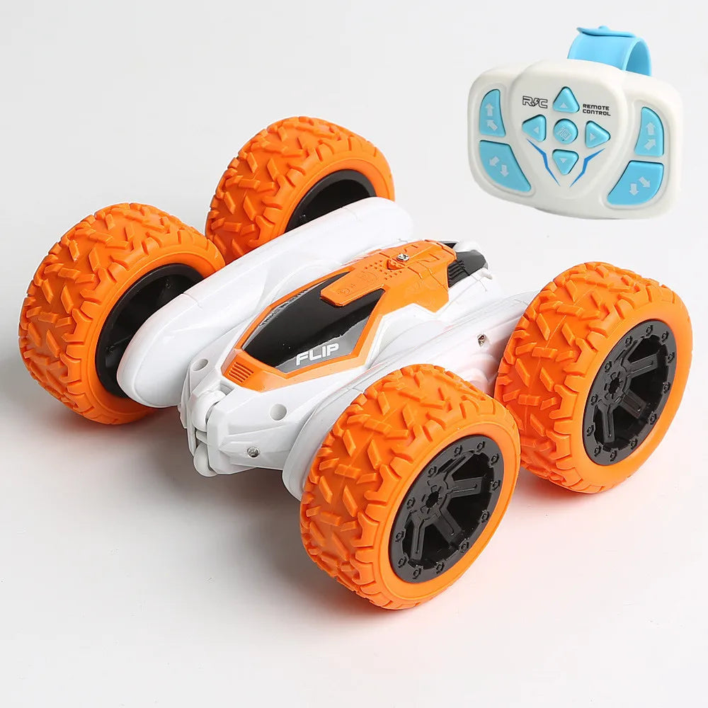 kids Toys Watch RC Car 360 Degree Stunt Drift Deformation Buggy Car Double-Sided Drive Crawler Roll Car 2.4G Remote Control Car