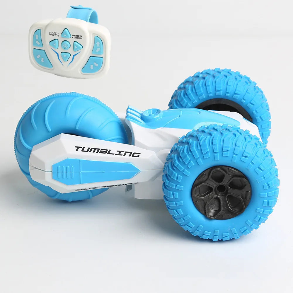 kids Toys Watch RC Car 360 Degree Stunt Drift Deformation Buggy Car Double-Sided Drive Crawler Roll Car 2.4G Remote Control Car