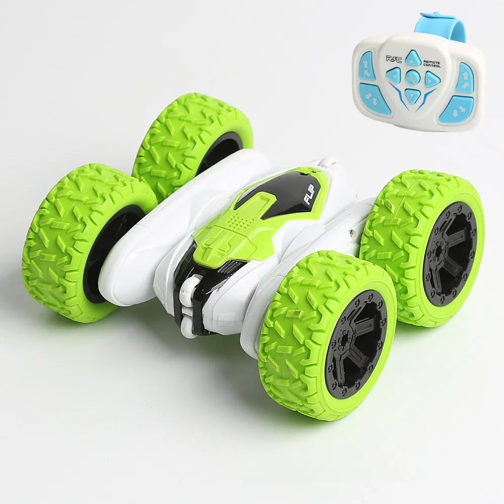 kids Toys Watch RC Car 360 Degree Stunt Drift Deformation Buggy Car Double-Sided Drive Crawler Roll Car 2.4G Remote Control Car