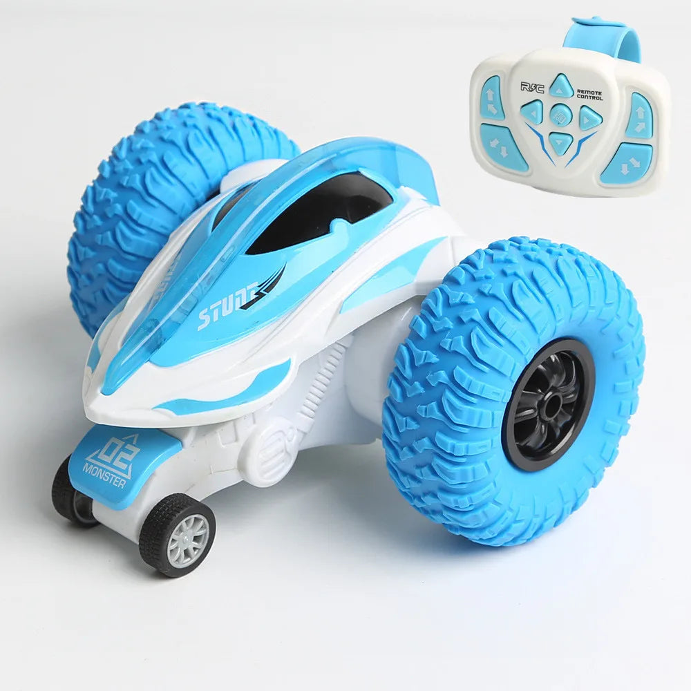 kids Toys Watch RC Car 360 Degree Stunt Drift Deformation Buggy Car Double-Sided Drive Crawler Roll Car 2.4G Remote Control Car